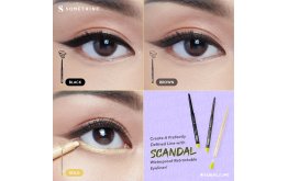 SCANDAL Waterproof Retractable Eyeliner - Dark Choco